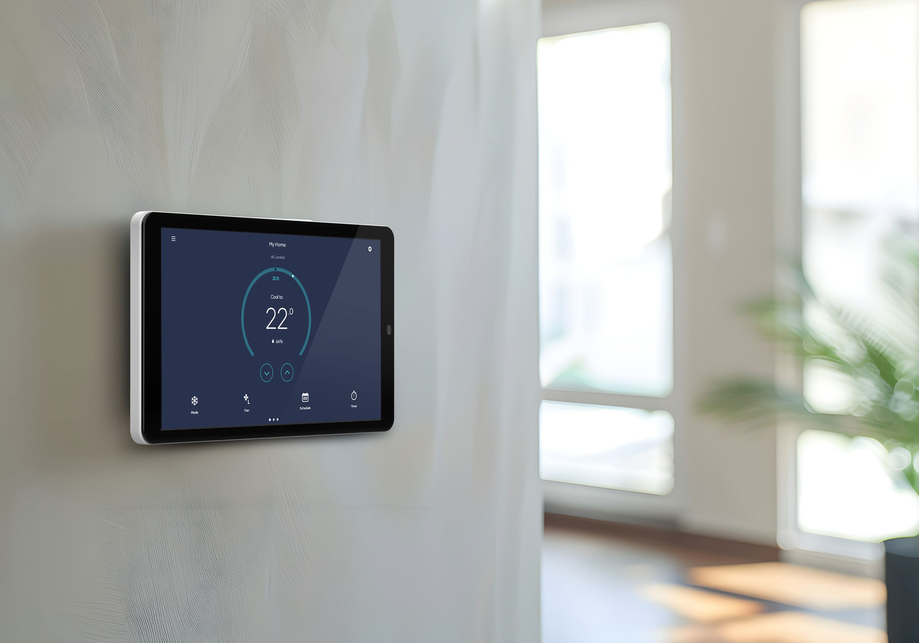 Zonemate Milieu wall tablet — up to 12 zones + multi-unit control